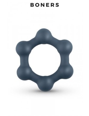Cockring Hexagonal avec billes en acier - Boners