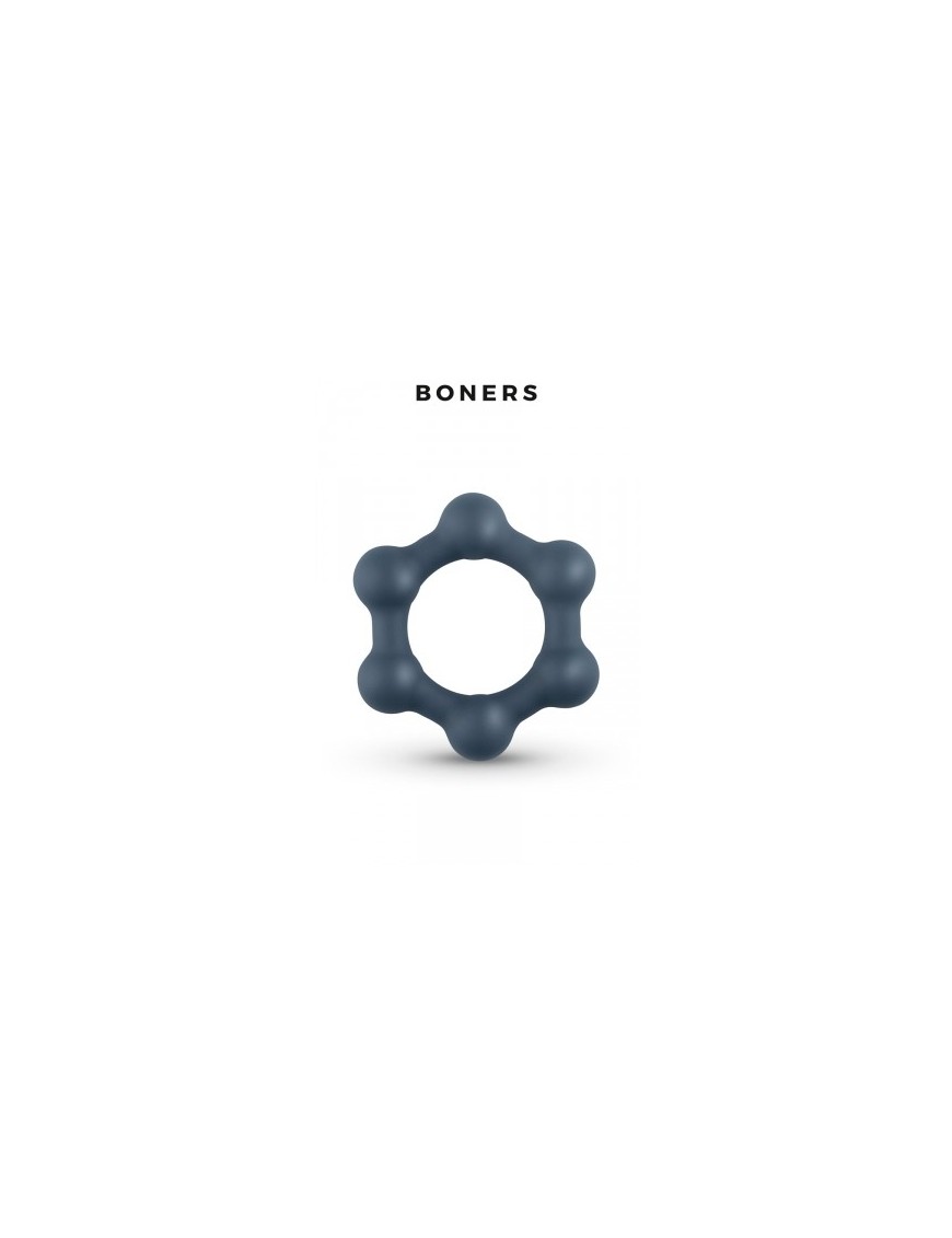 Cockring Hexagonal avec billes en acier - Boners