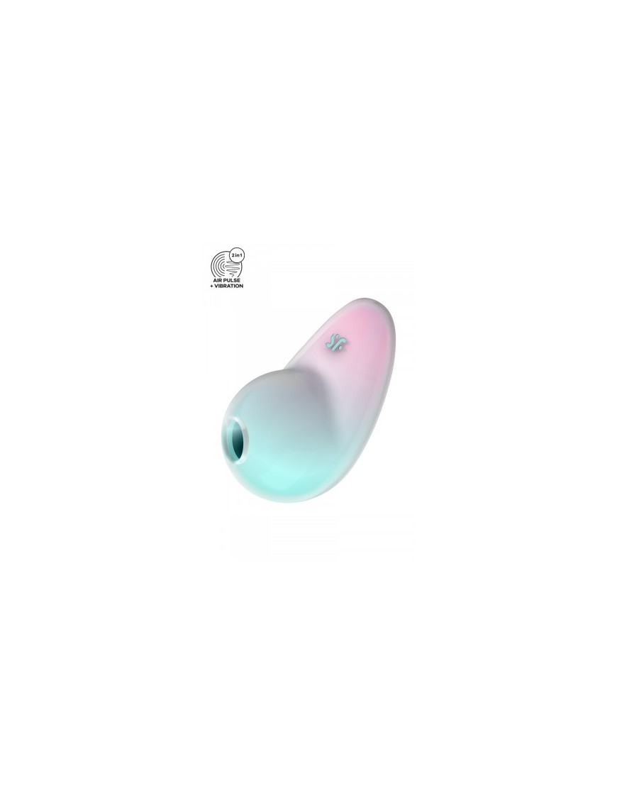 Stimulateur Pixie Dust air pulsé et vibrations - rose et menthe