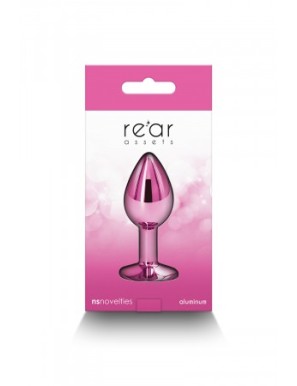 Plug bijou aluminium chromé rose S