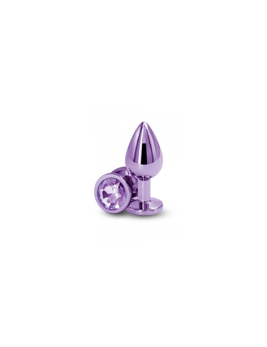 Plug bijou aluminium chromé violet M
