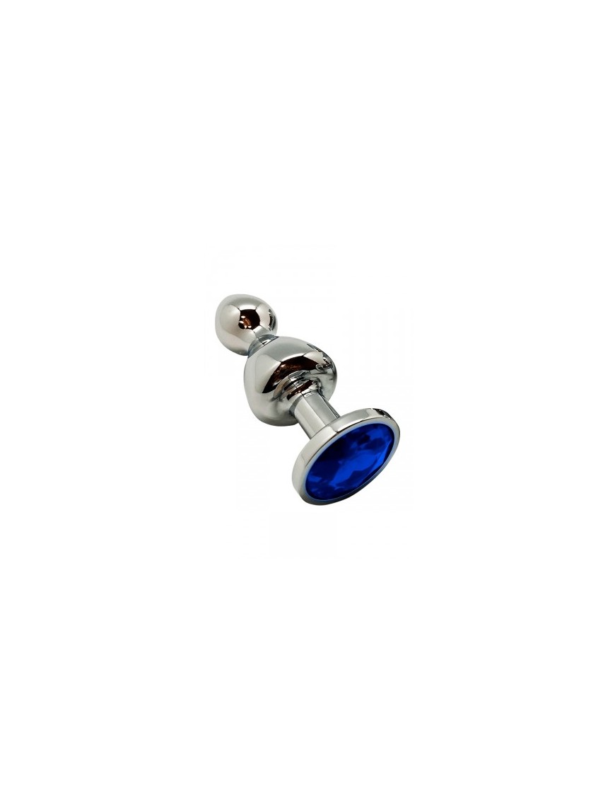 Plug bijou Lollypop bleu L - Wooomy