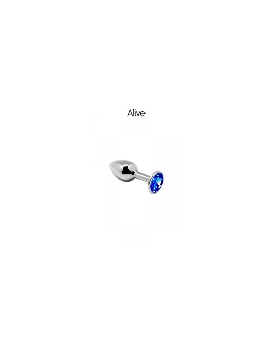 Plug métal bijou bleu S - Alive