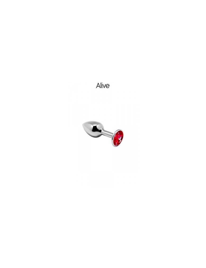 Plug métal bijou rouge S - Alive
