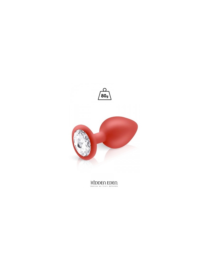 Plug bijou silicone rouge L - Hidden Eden