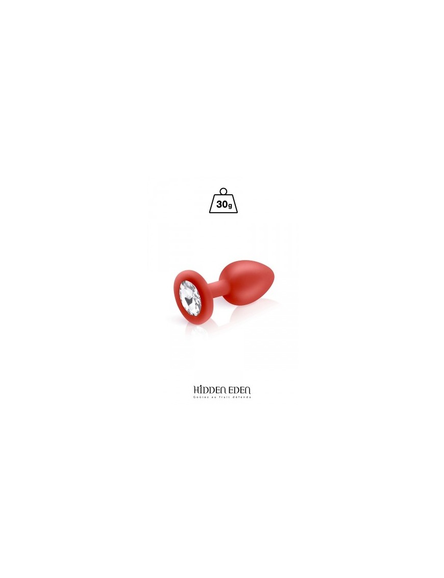 Plug bijou silicone rouge S - Hidden Eden