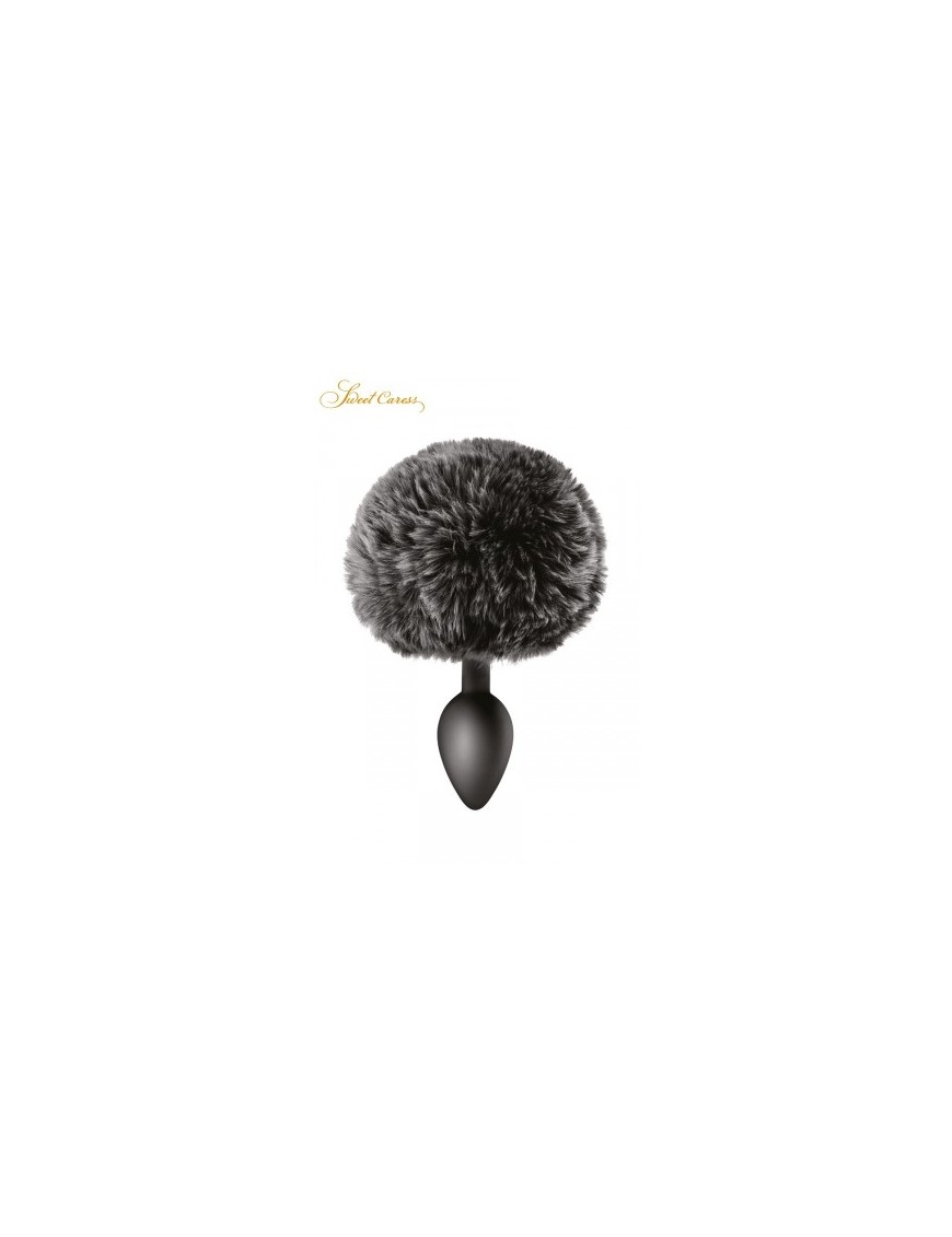 Plug queue de lapin - noir