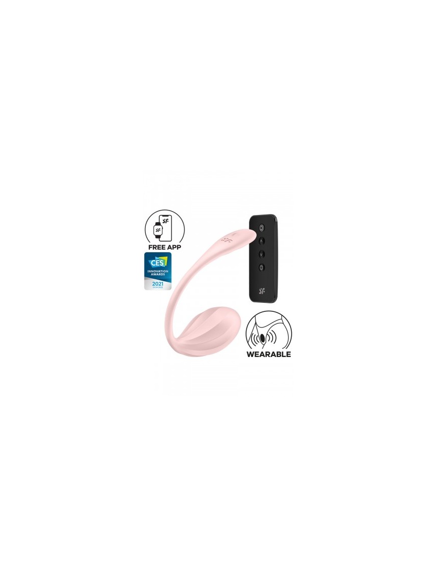 Oeuf vibrant connecté Ribbed Petal rose - Satisfyer