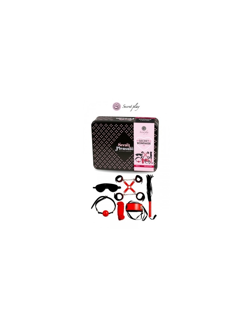 Kit BDSM 8 pièces - Rouge & Noir