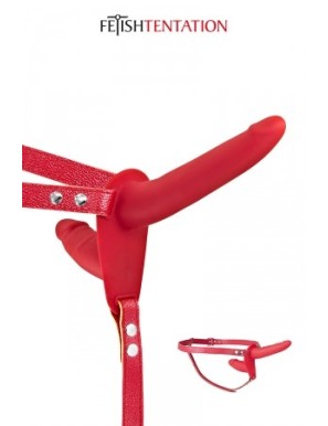 Double gode ceinture rouge - Fetish Tentation