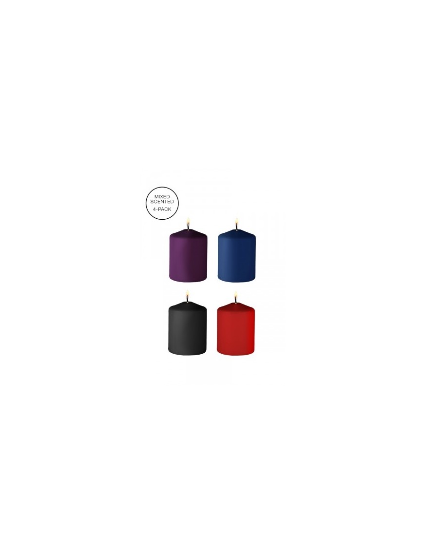 4 bougies SM parfums variés - Ouch!
