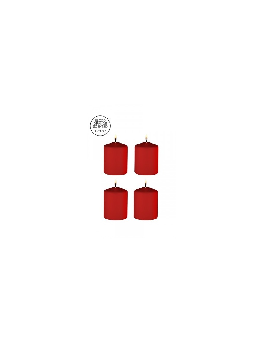 4 bougies SM rouges parfumées - Ouch!