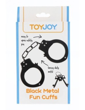Menottes métal noires - Toy Joy