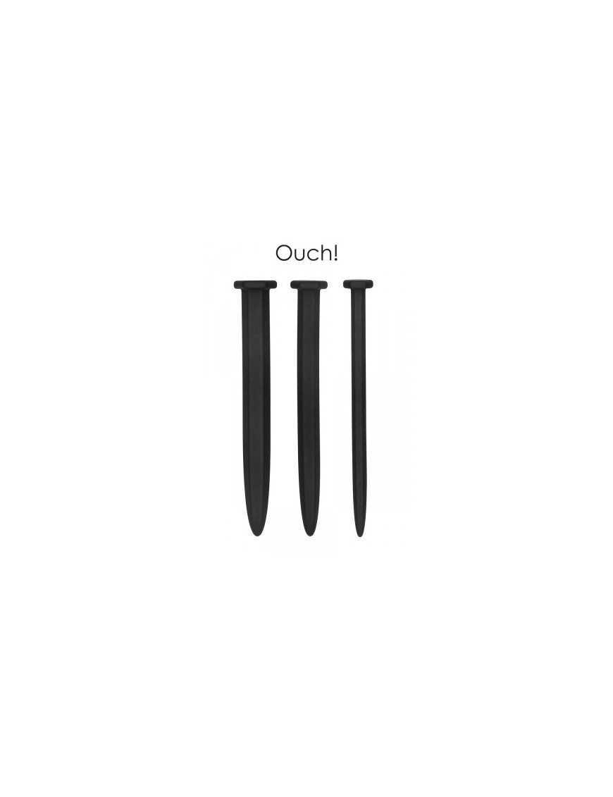 Set de 3 plugs urétraux Grands clous - Ouch!