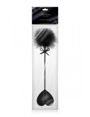 Tapette coeur avec pompon noir - Sweet Caress