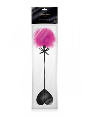 Tapette coeur avec pompon fuchsia - Sweet Caress
