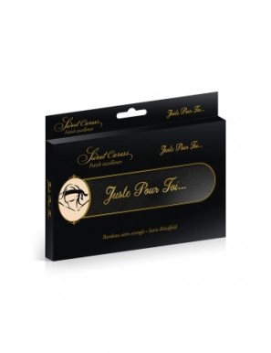 Bandeau BDSM satin noir - Sweet Caress