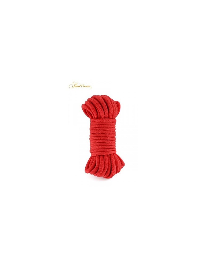 Corde de bondage rouge 10m - Sweet Caress