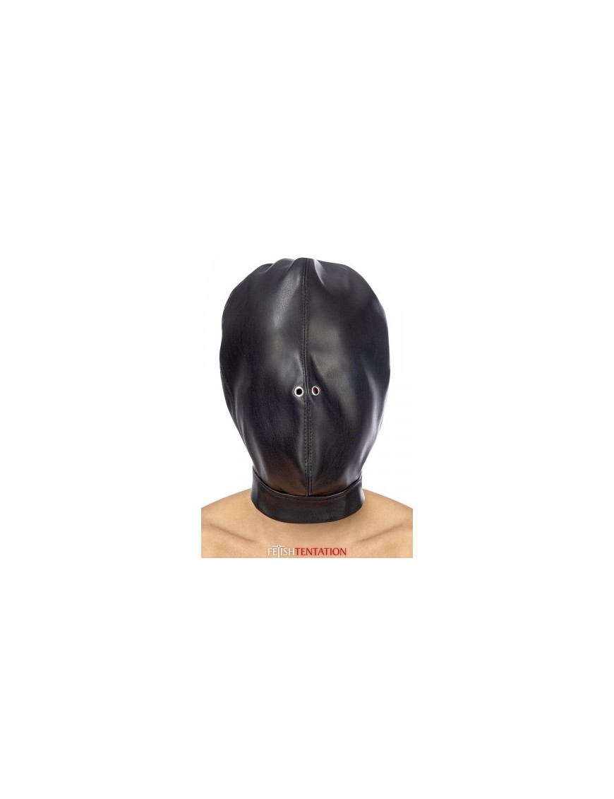 Cagoule BDSM fermée simili cuir - Fetish Tentation