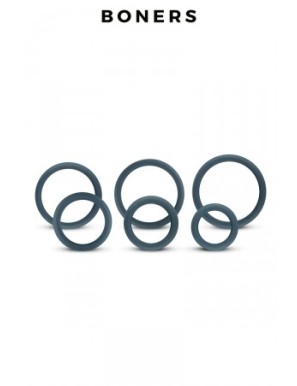 Set de 6 anneaux de pénis larges - Boners
