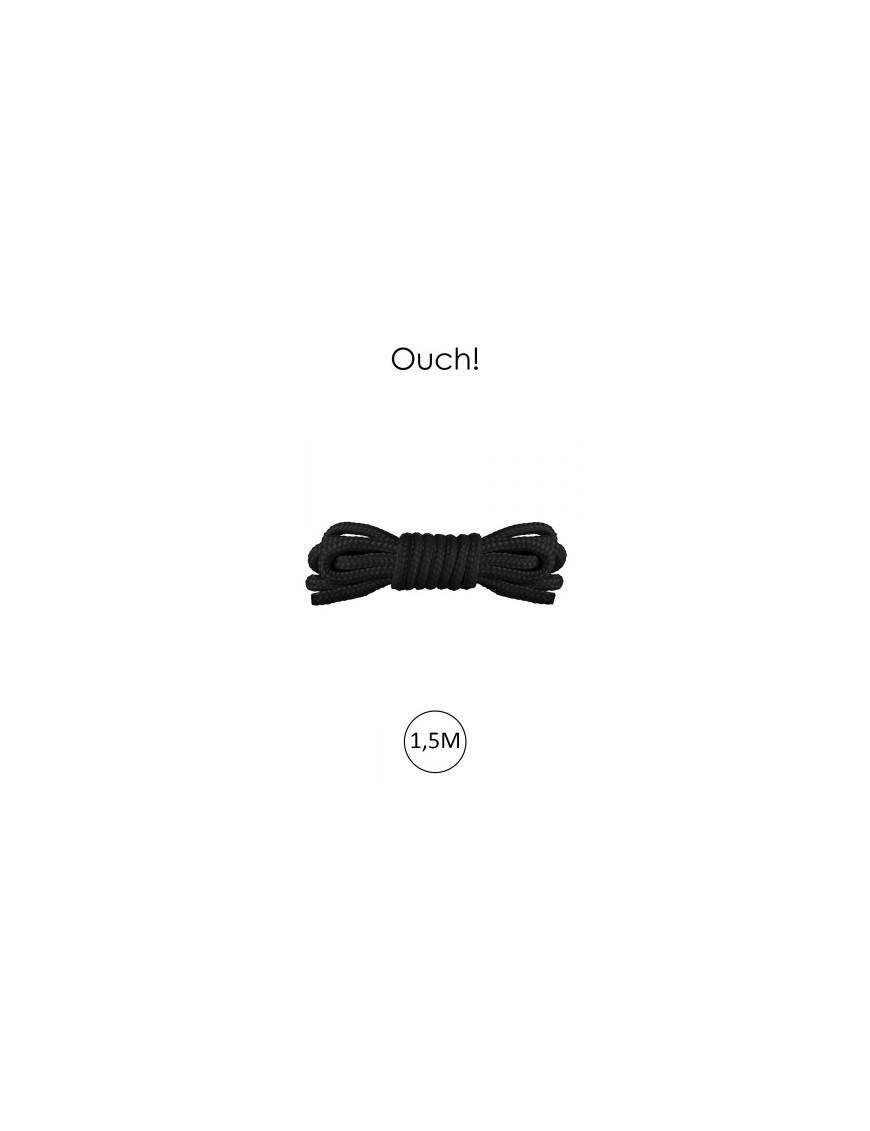Mini corde de bondage 1,5m noire - Ouch