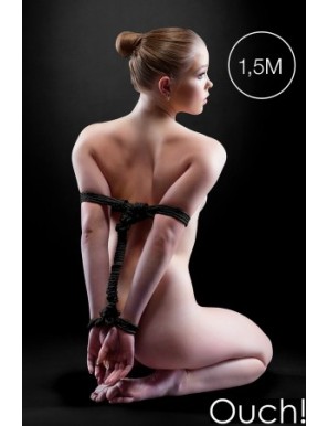 Mini corde de bondage 1,5m noire - Ouch