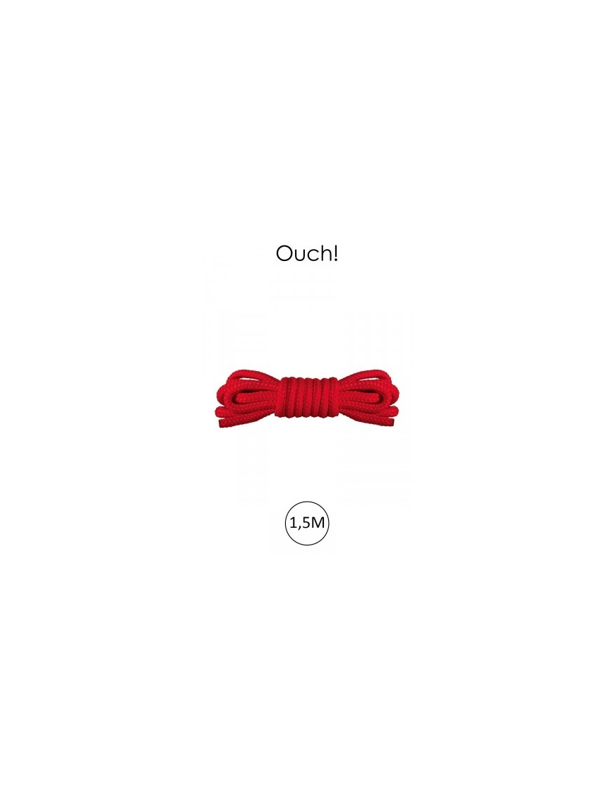 Mini corde de bondage 1,5m rouge - Ouch
