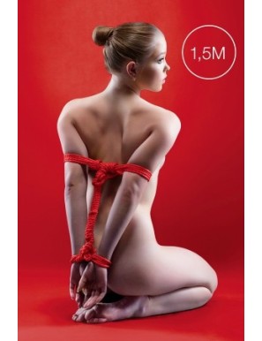 Mini corde de bondage 1,5m rouge - Ouch
