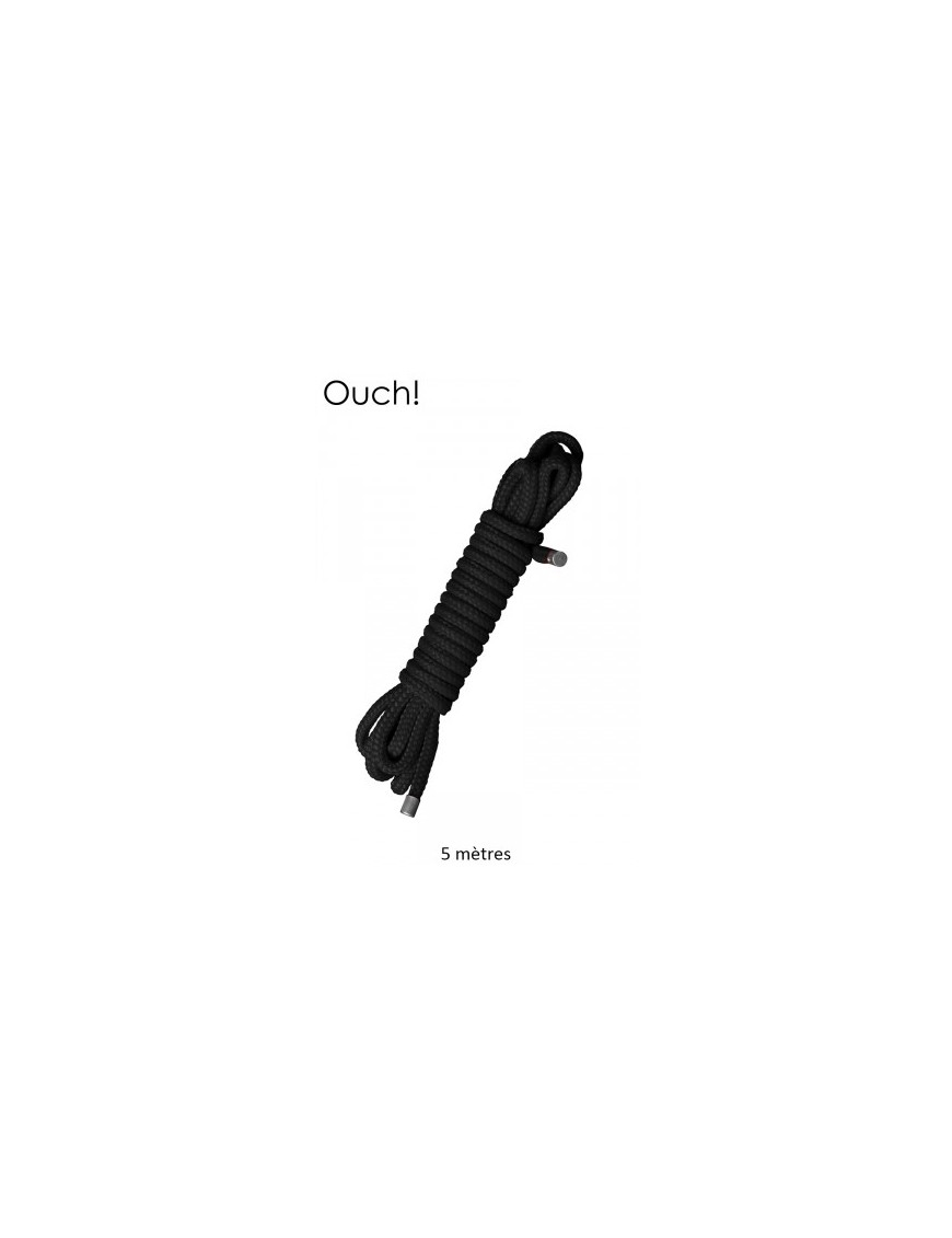 Corde de bondage Japonais 5m noire - Ouch