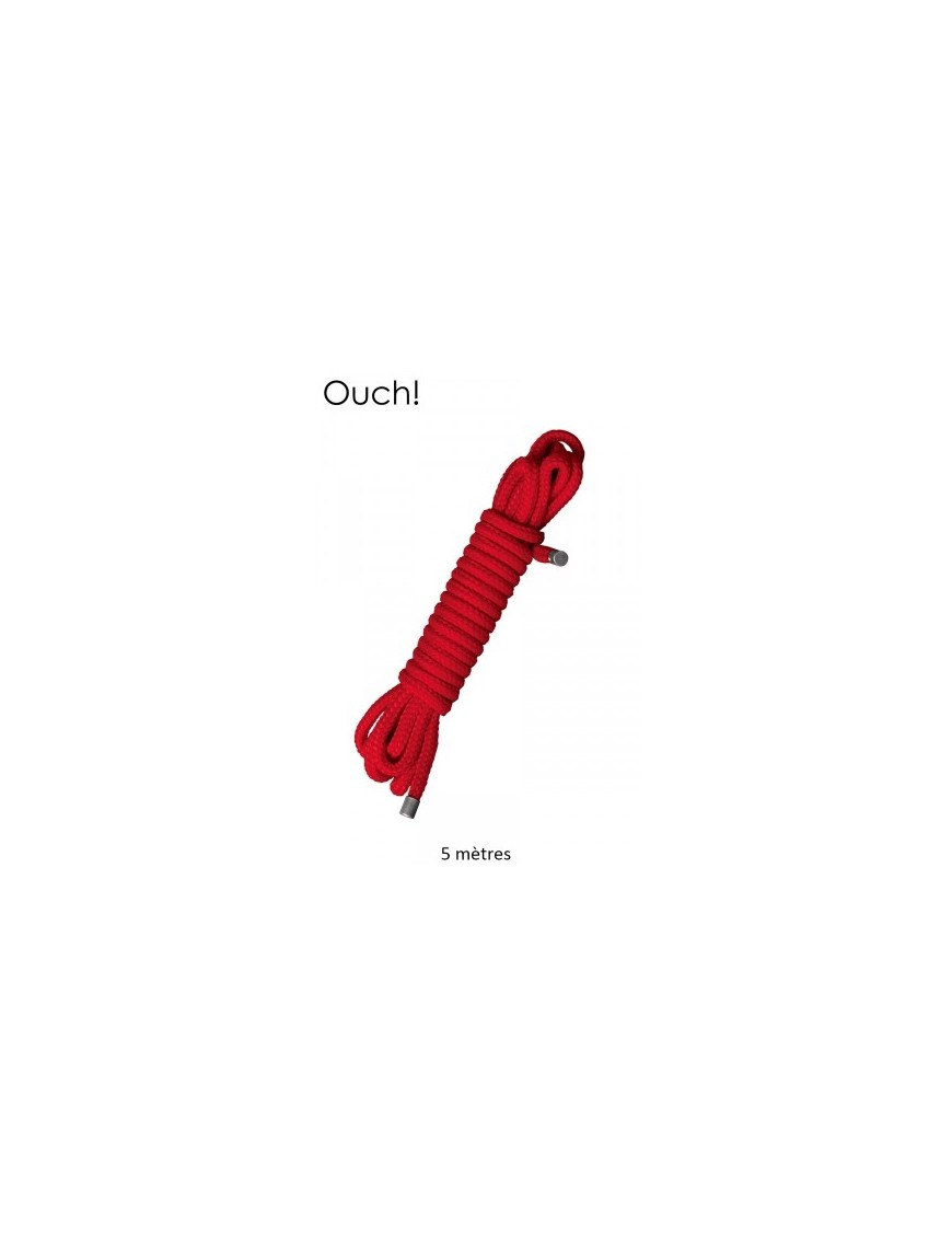 Corde de bondage Japonais 5m rouge - Ouch