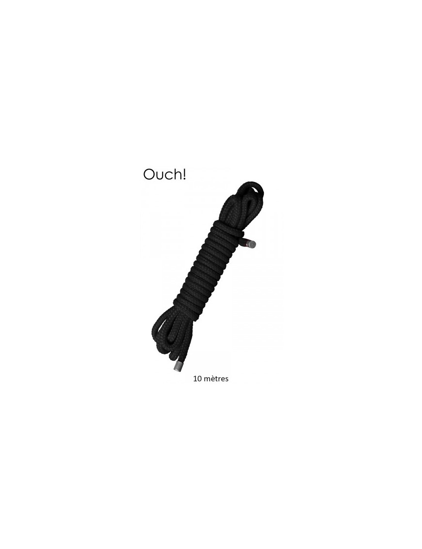Corde de bondage Japonais 10m noire - Ouch