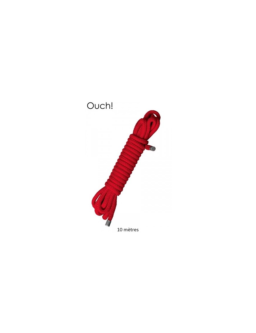 Corde de bondage Japonais 10m rouge - Ouch
