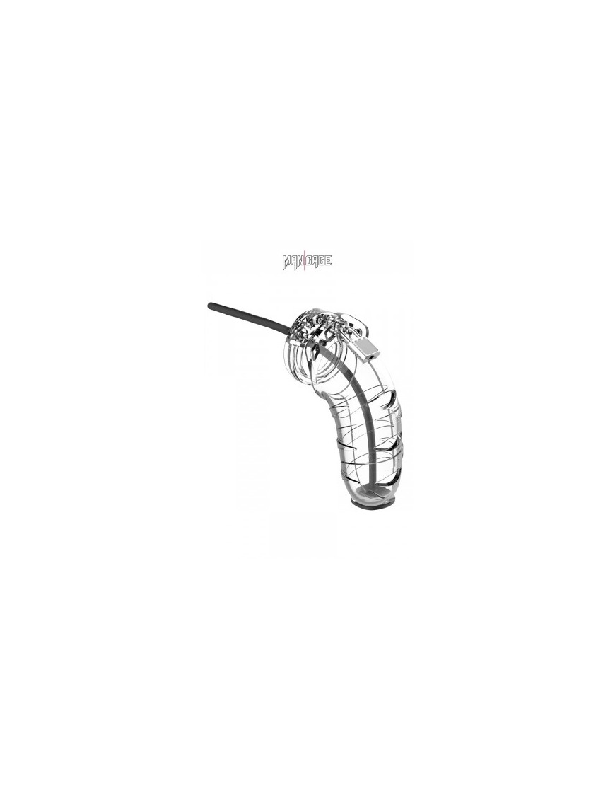 Cage de chasteté 12,5cm avec plug d'urètre - ManCage 17