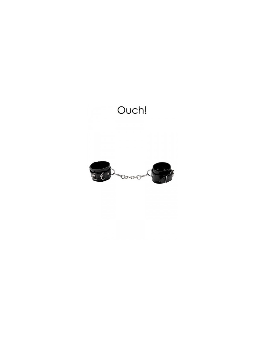 Menottes Premium en cuir noir - Ouch
