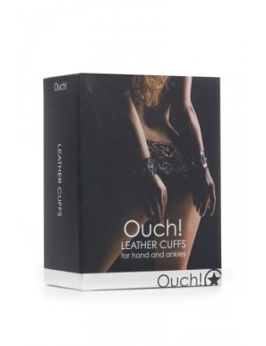 Menottes Premium en cuir noir - Ouch