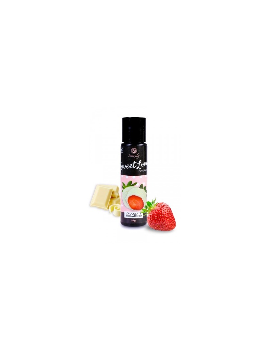 Lubrifiant comestible fraise & chocolat blanc - 60ml
