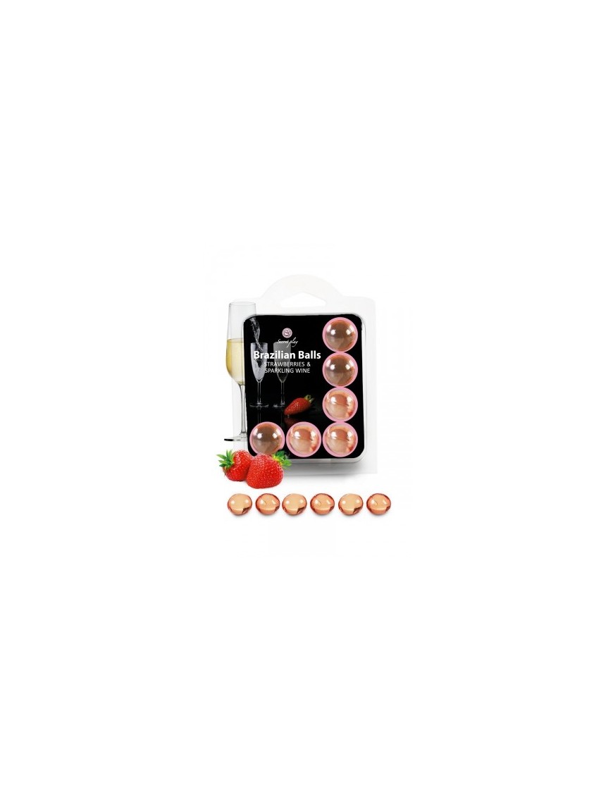 6 Brazilian Balls - fraise & champagne