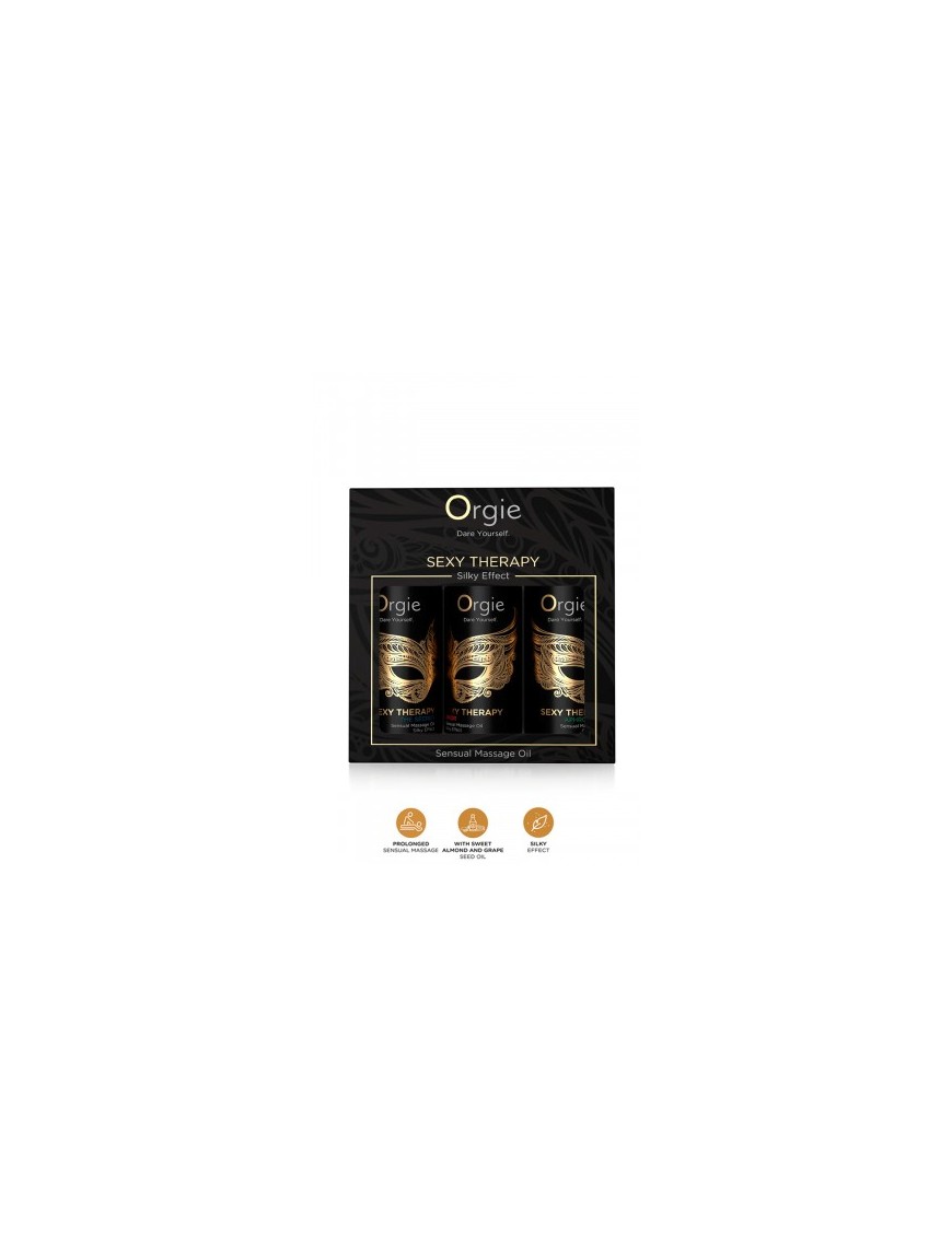 Coffret 3 huiles de massage sensuel Sexy Therapy Collection
