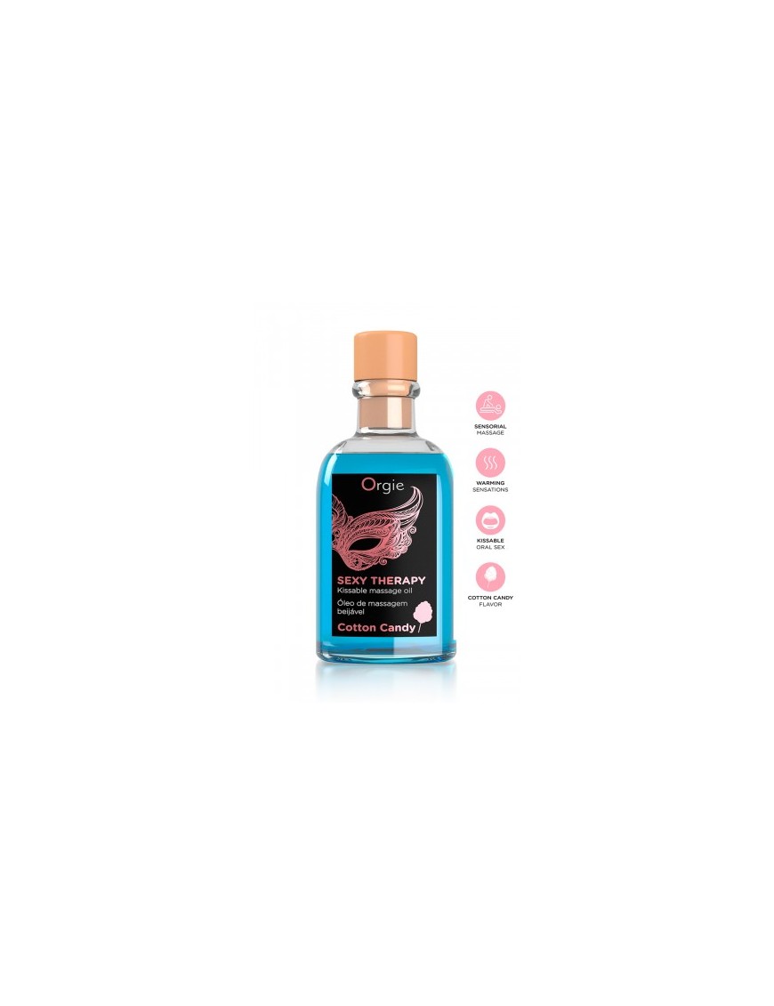 Huile de massage embrassable Sexy Therapy barbe à papa