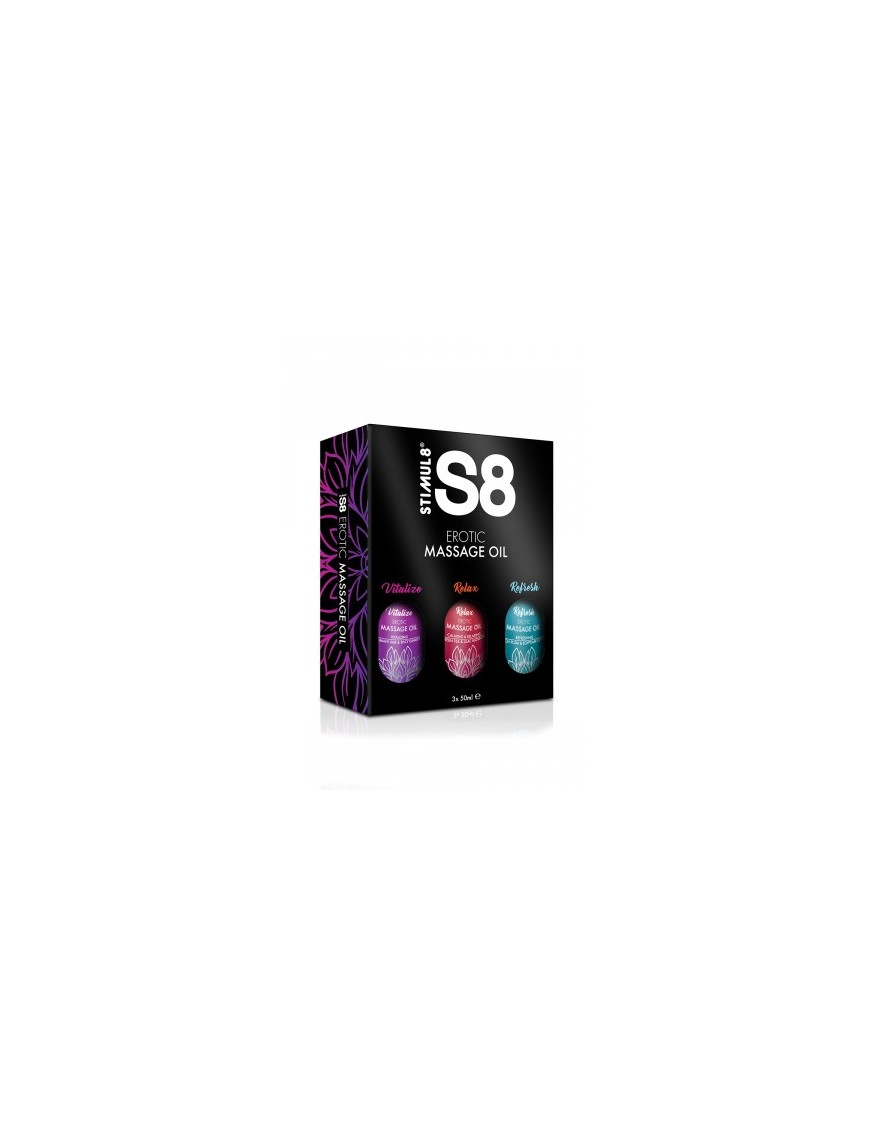Coffret huiles de massage S8 3x50ml
